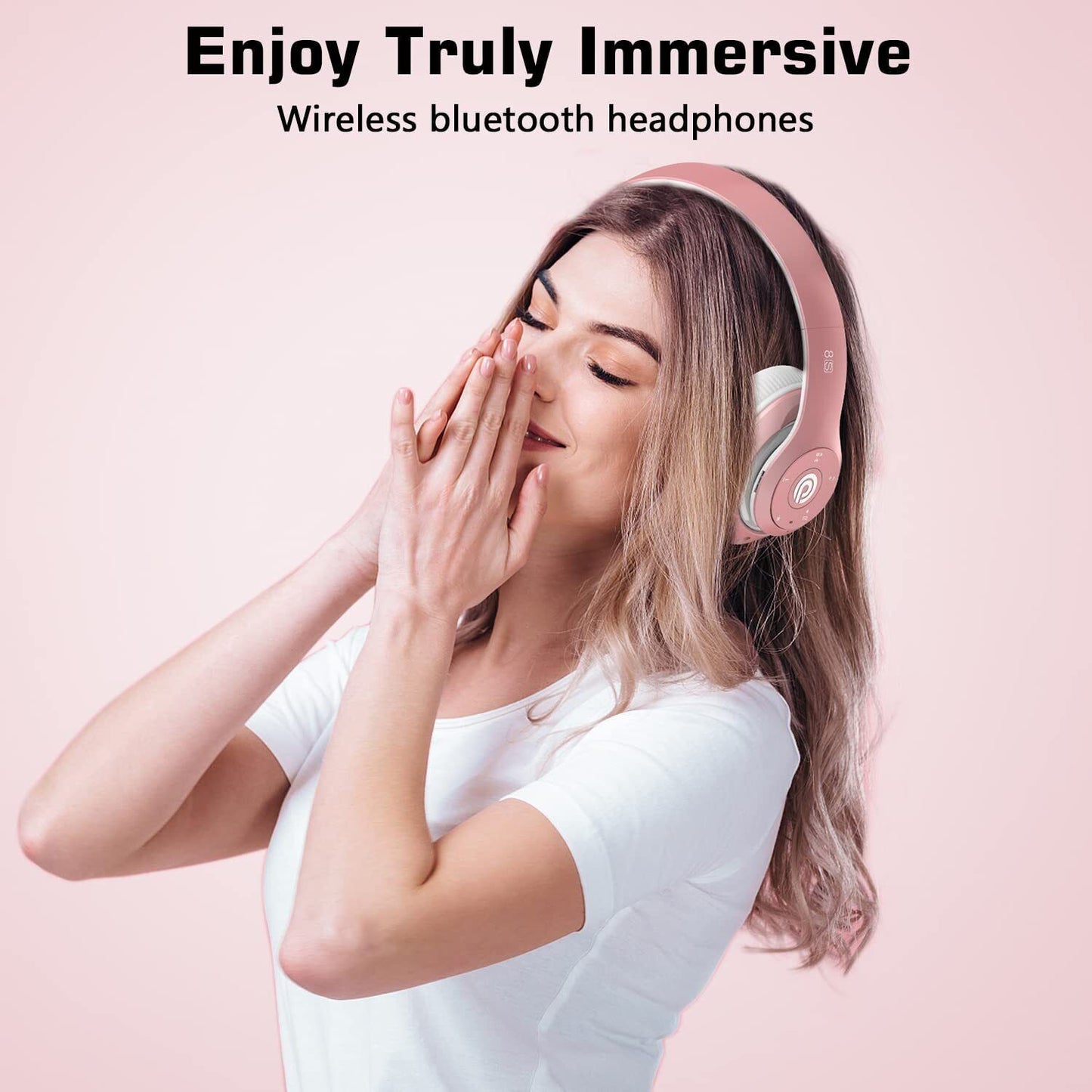 Prtukyt Wireless Headphones Over Ear, [52 Hrs Playtime] Bluetooth Headphones, 6E