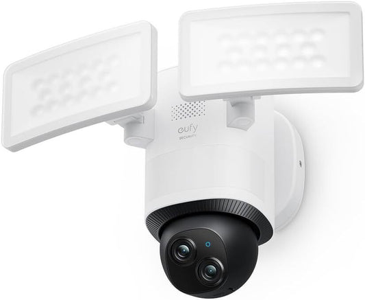 eufy Security Floodlight Camera E340 Dual Cameras Wired Outdoor Security Camera,