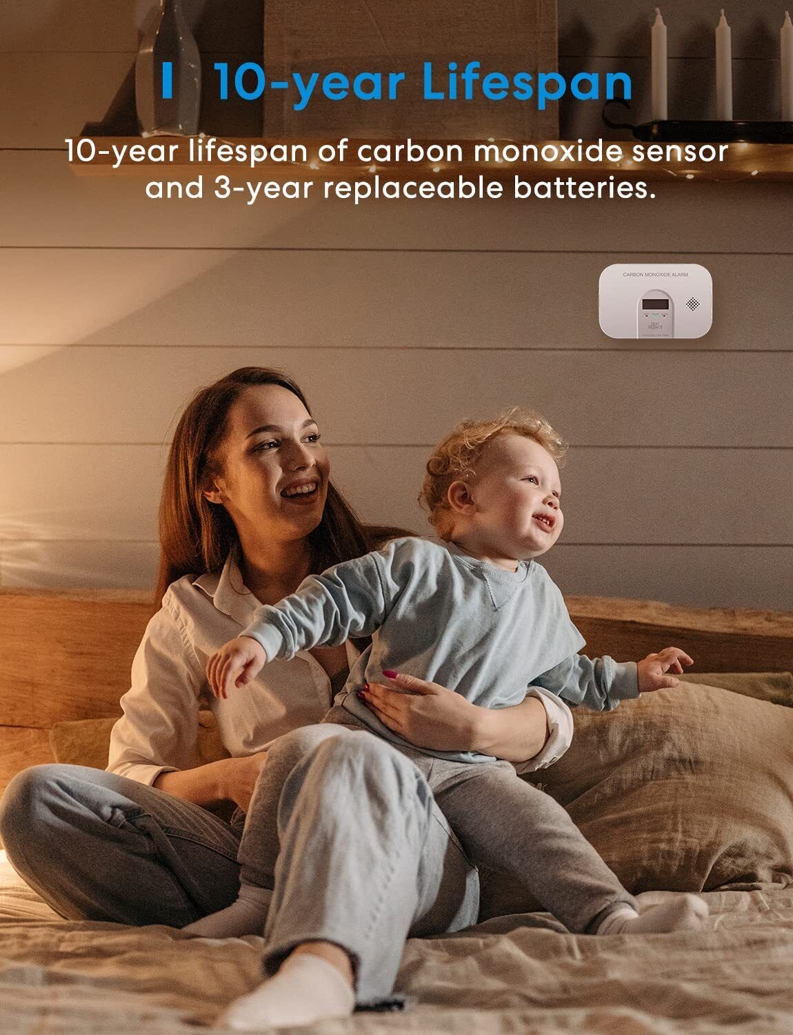 Meross Carbon Monoxide Detector/Alarm, LCD Digital Display CO Alarm